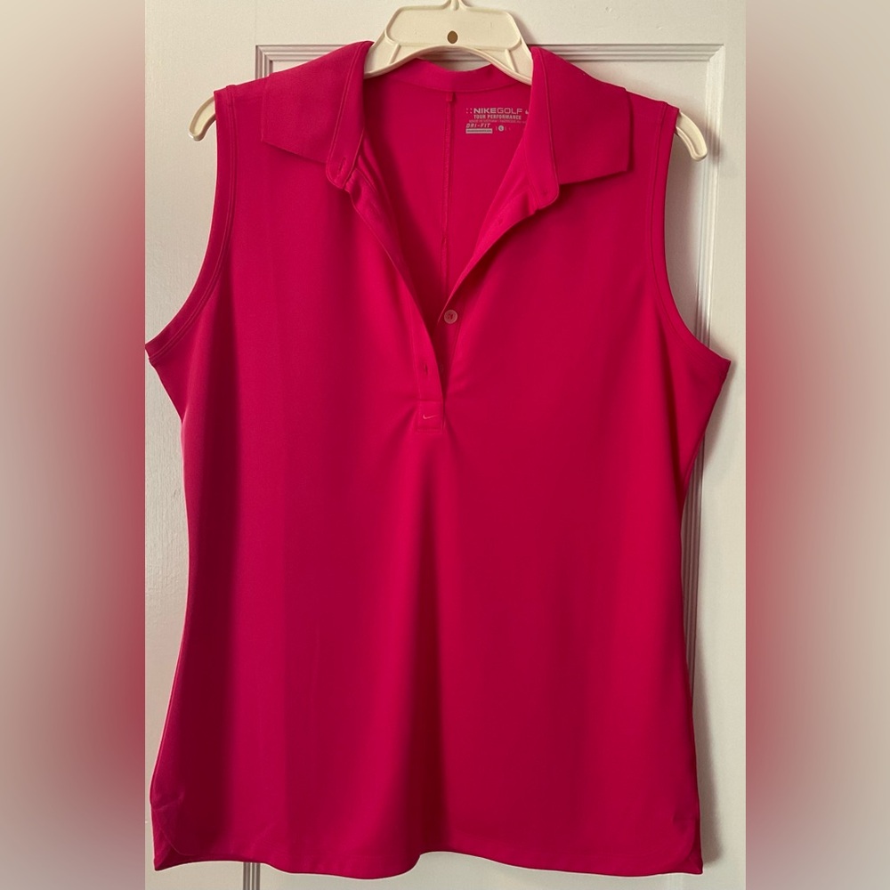 Nike Pink Sleeveless Polo Tank Top